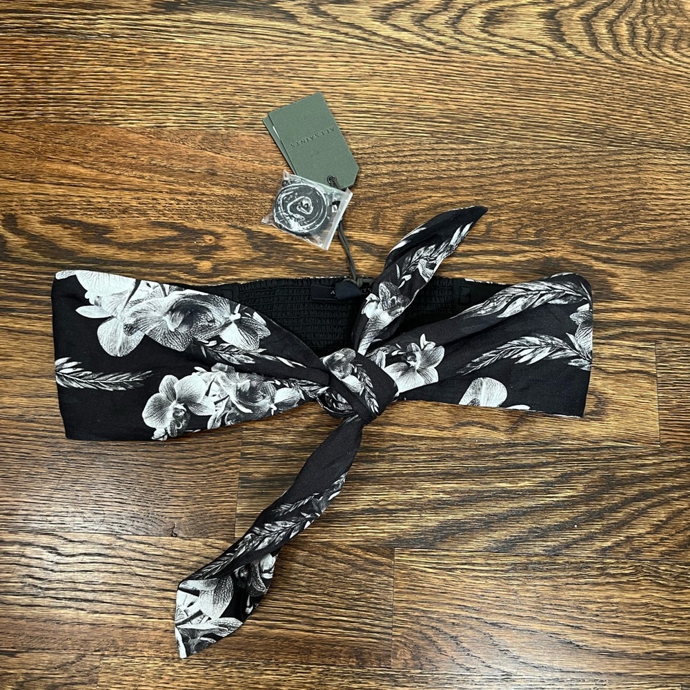 All Saints Black and White Floral Bando Too